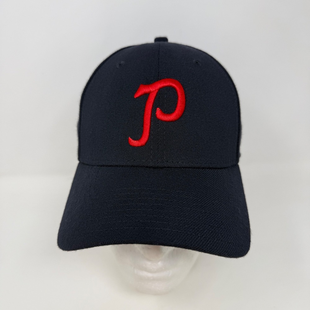 New Era 39THIRTY Portland Beavers Hat Mens Medium-Large Navy Blue Stretch Fit
